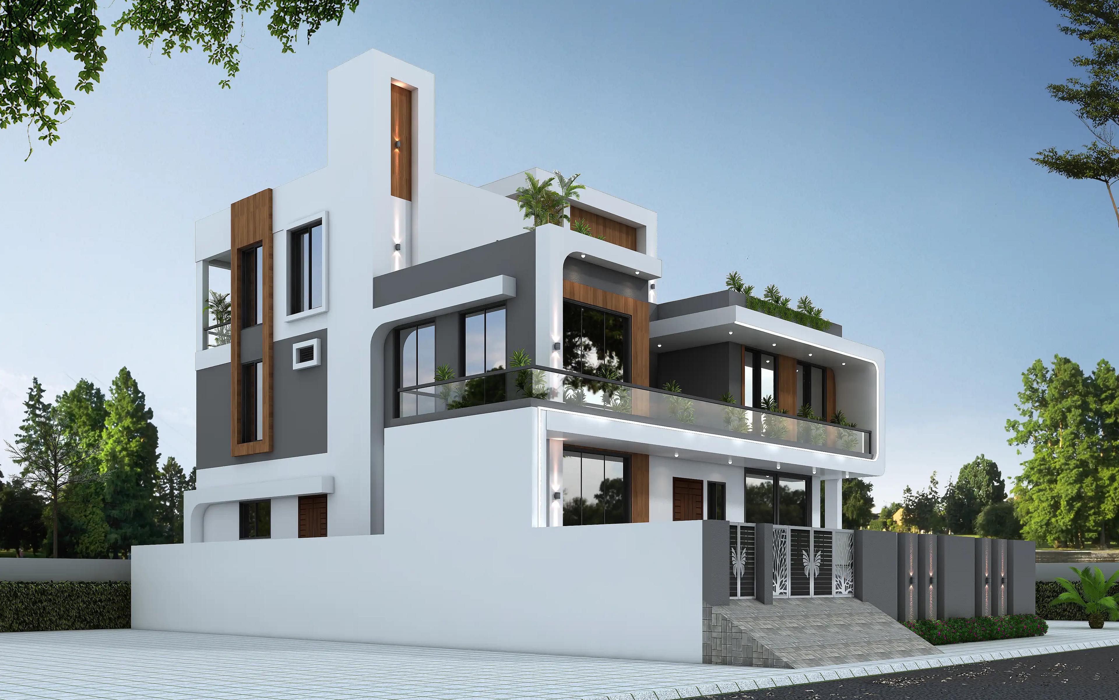 52X75 House with Gym plan- 3900 sqft Residential house design At Burhanpur thumbnail 2 — Project ID 8545
