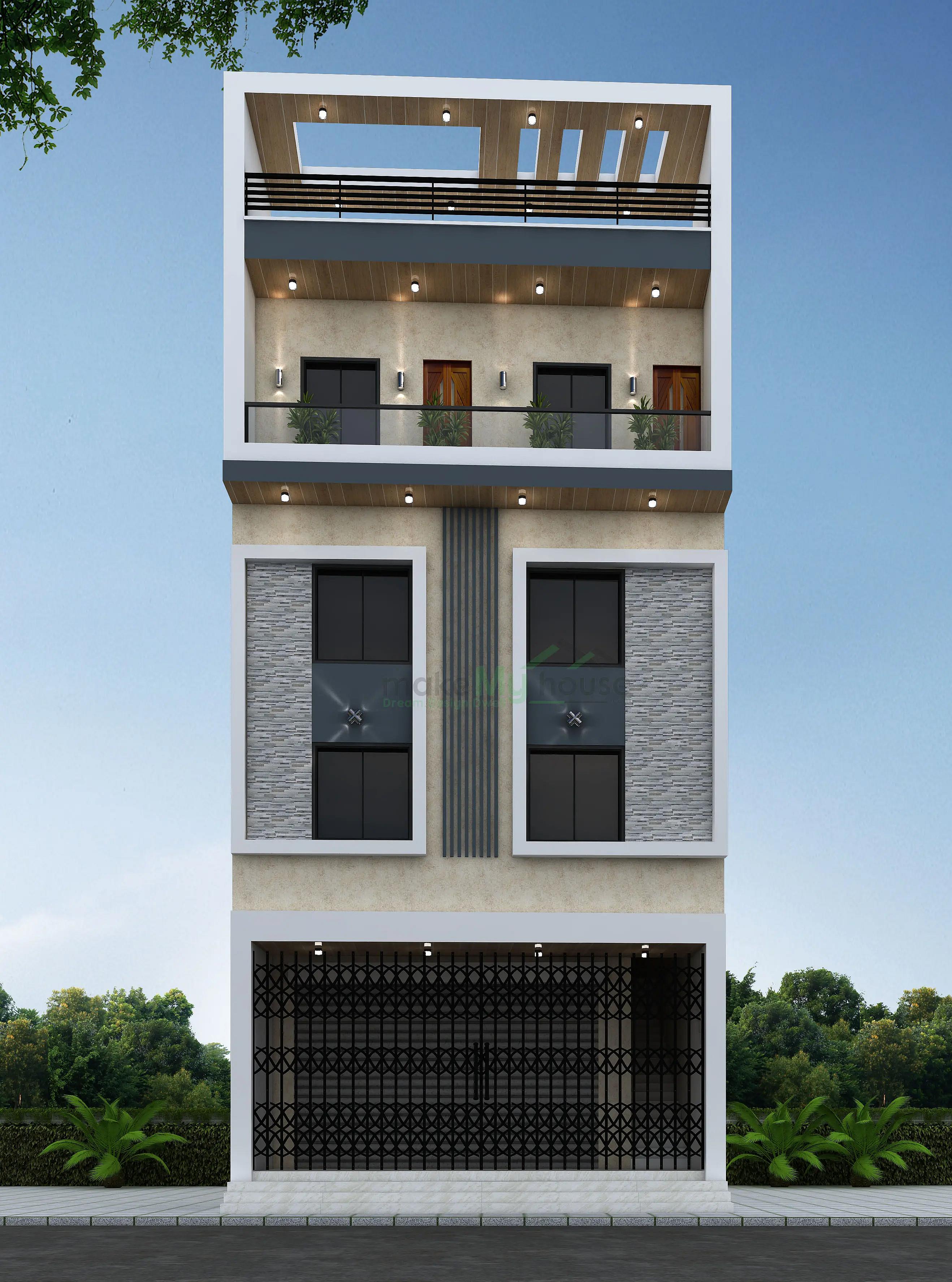 24X51 Commercial office building plan- 1224 sqft Residential Cum Commercial house design At Merta thumbnail 1 — Project ID 8549