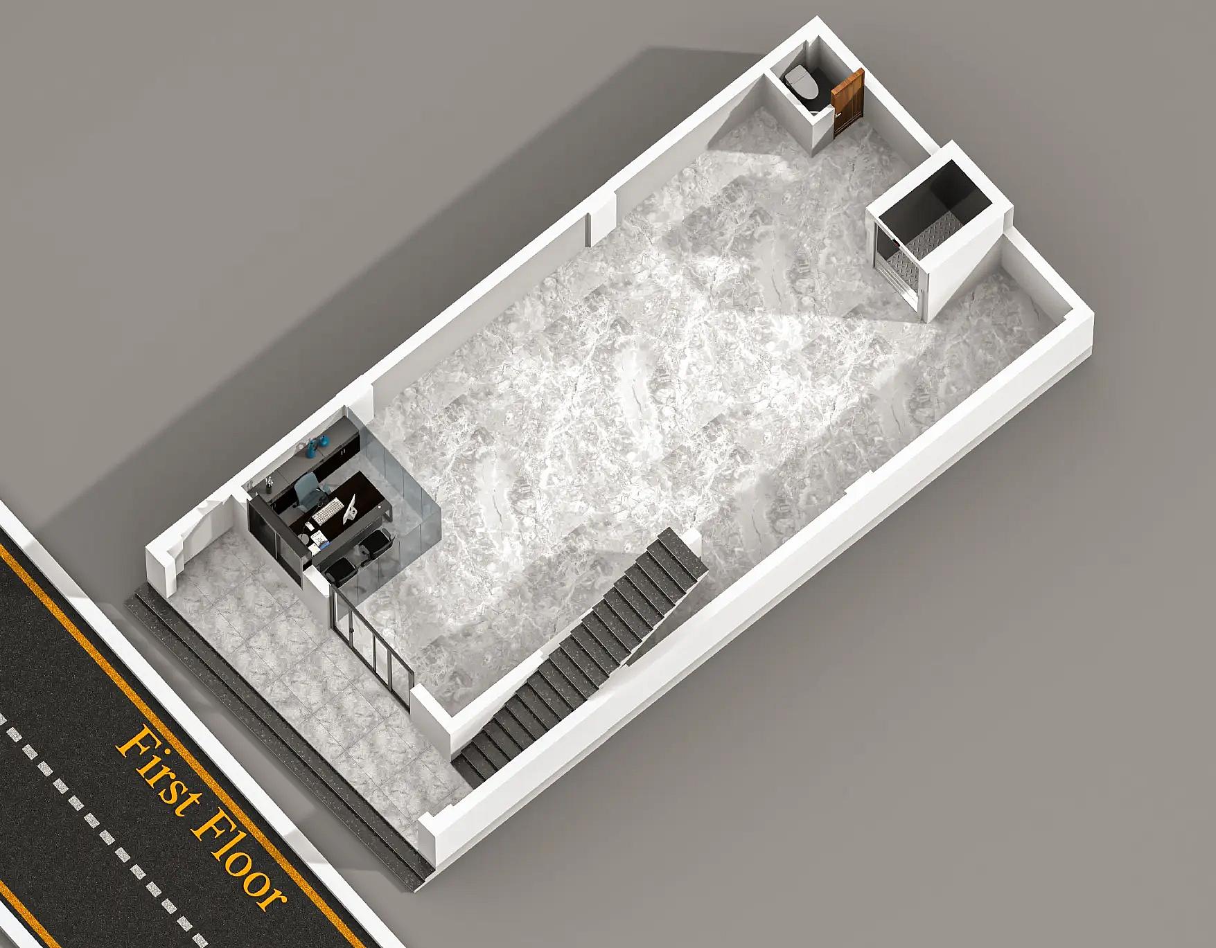 24X51 Commercial office building plan- 1224 sqft Residential Cum Commercial house design At Merta thumbnail 3 — Project ID 8549