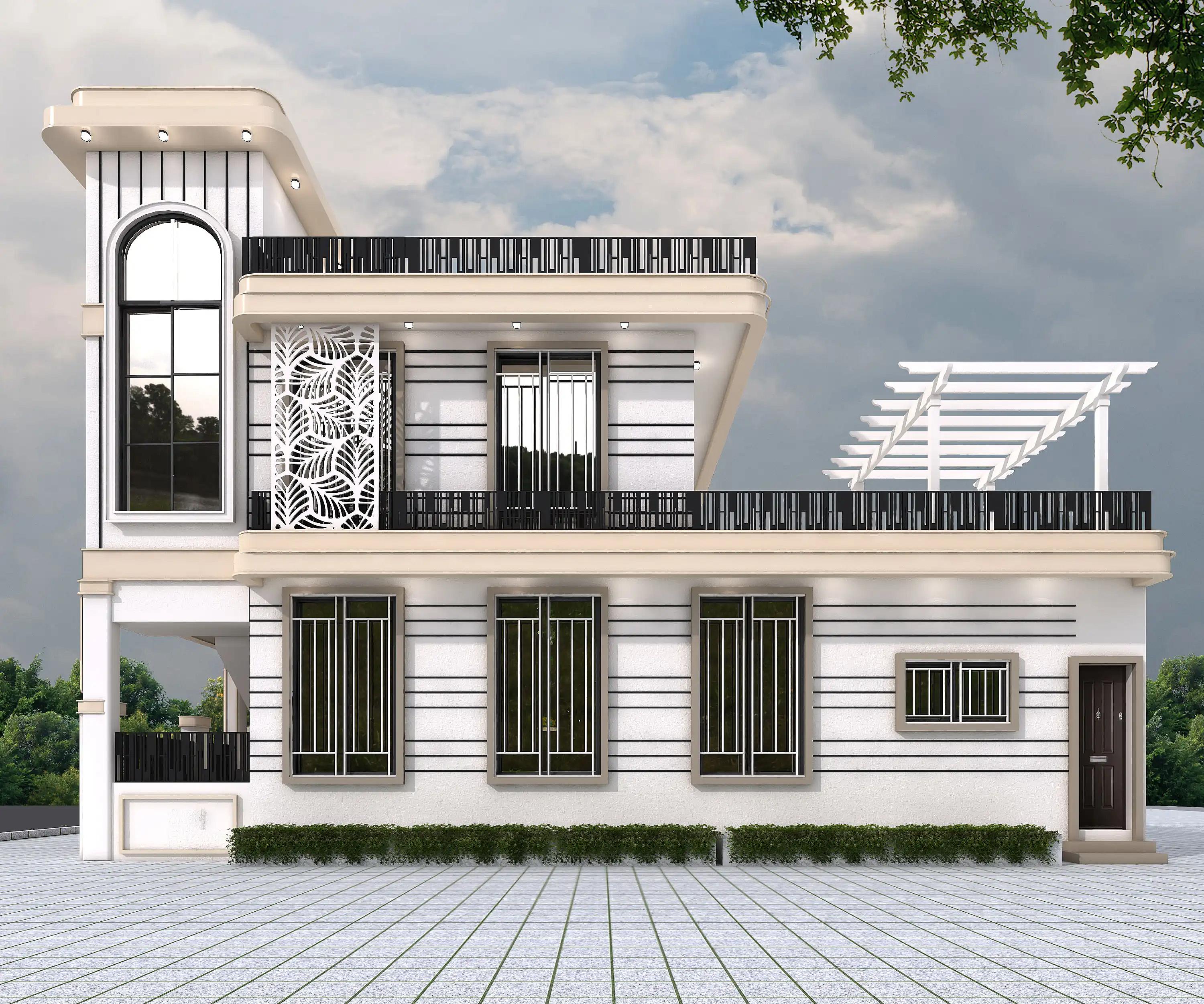 30X50 House With Office plan- 1500 sqft Residential house design At Indore thumbnail 2 — Project ID 8551