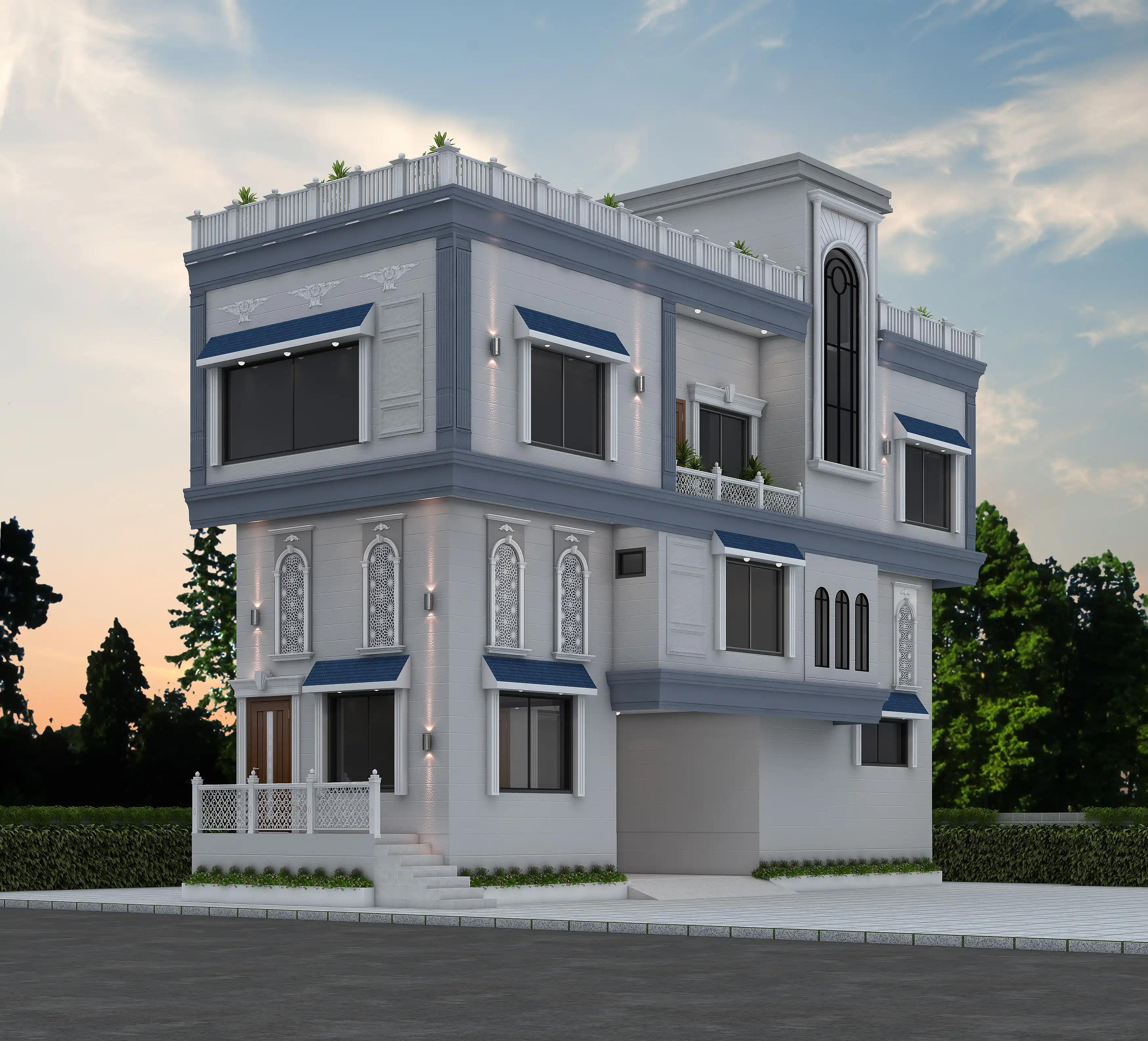15X45 House plan- 675 sqft Residential house design At Sagwara thumbnail 1 — Project ID 8552