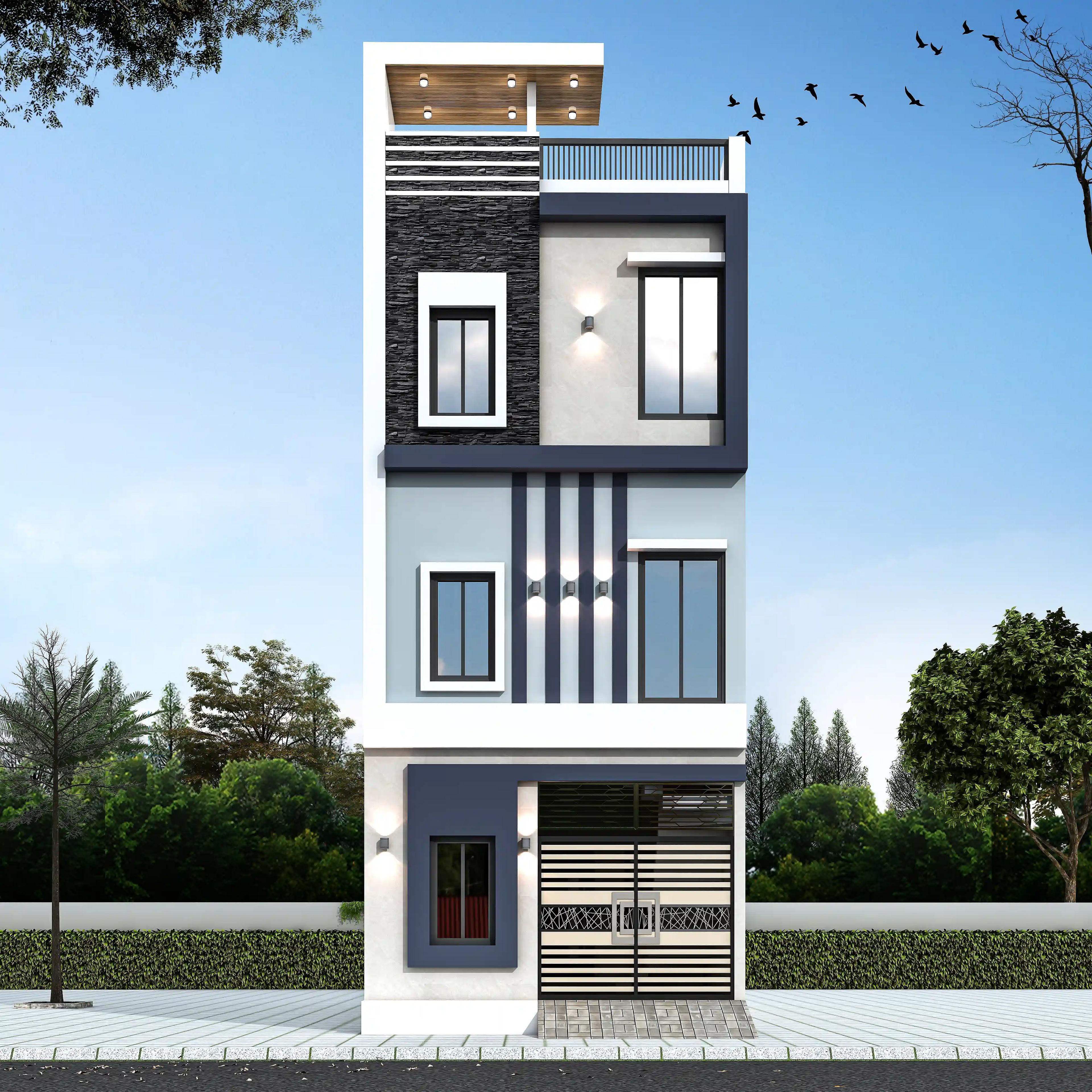 17X39 House plan- 663 sqft Residential house design At Dandeli thumbnail 1 — Project ID 8553